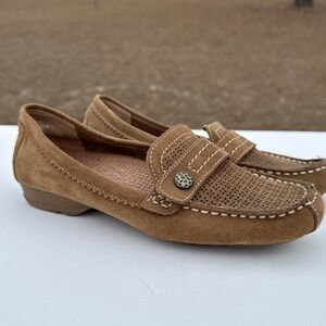 Baretraps‎ Oakes Shoes Women's 7.5M Brown Leather Loafer Moccasin Slip on Casual